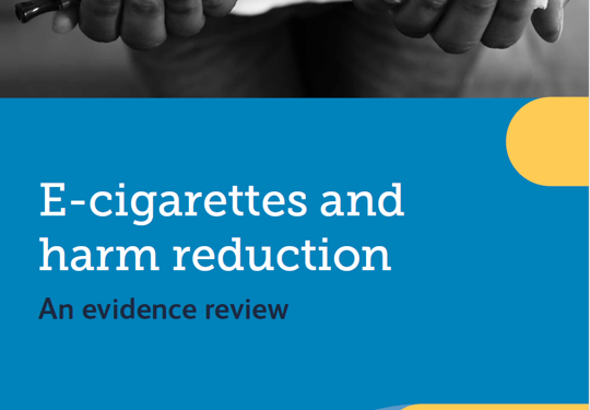 E Cigarettes And Harm Reduction Report Cover