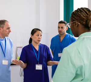 Doctors in hospital talking
