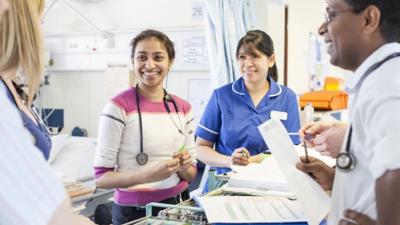 Hospital Staff Working