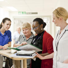 Group of health workers