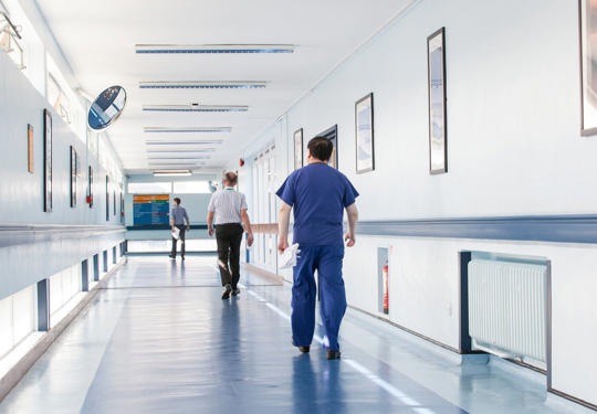 Hospital Corridor Doctors