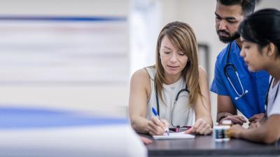 Doctors working together