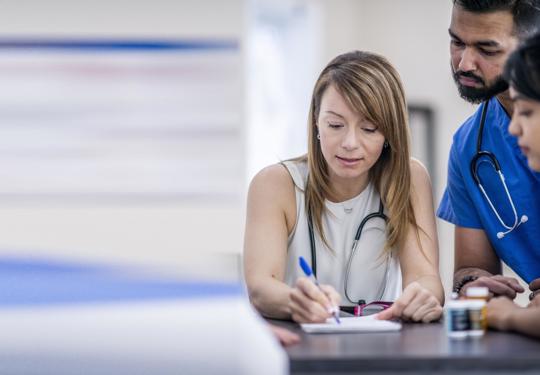 Doctors working together