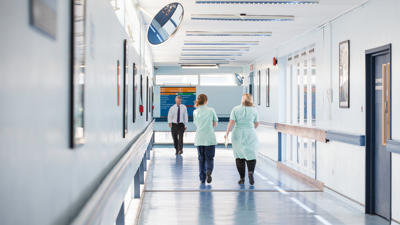 Hospital Corridor Nurses