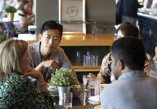 Conference Delegates Having Lunch